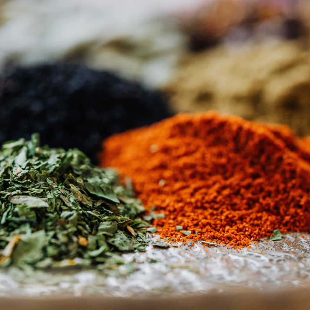 powdered medicinal herbs and spices